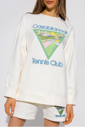 White Sweatshirt with Tennis Club Icon print Casablanca 